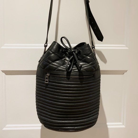 ZADIG & VOLTAIRE - Bobo Matelasse Black Bucket Bag - Picture 2 of 13